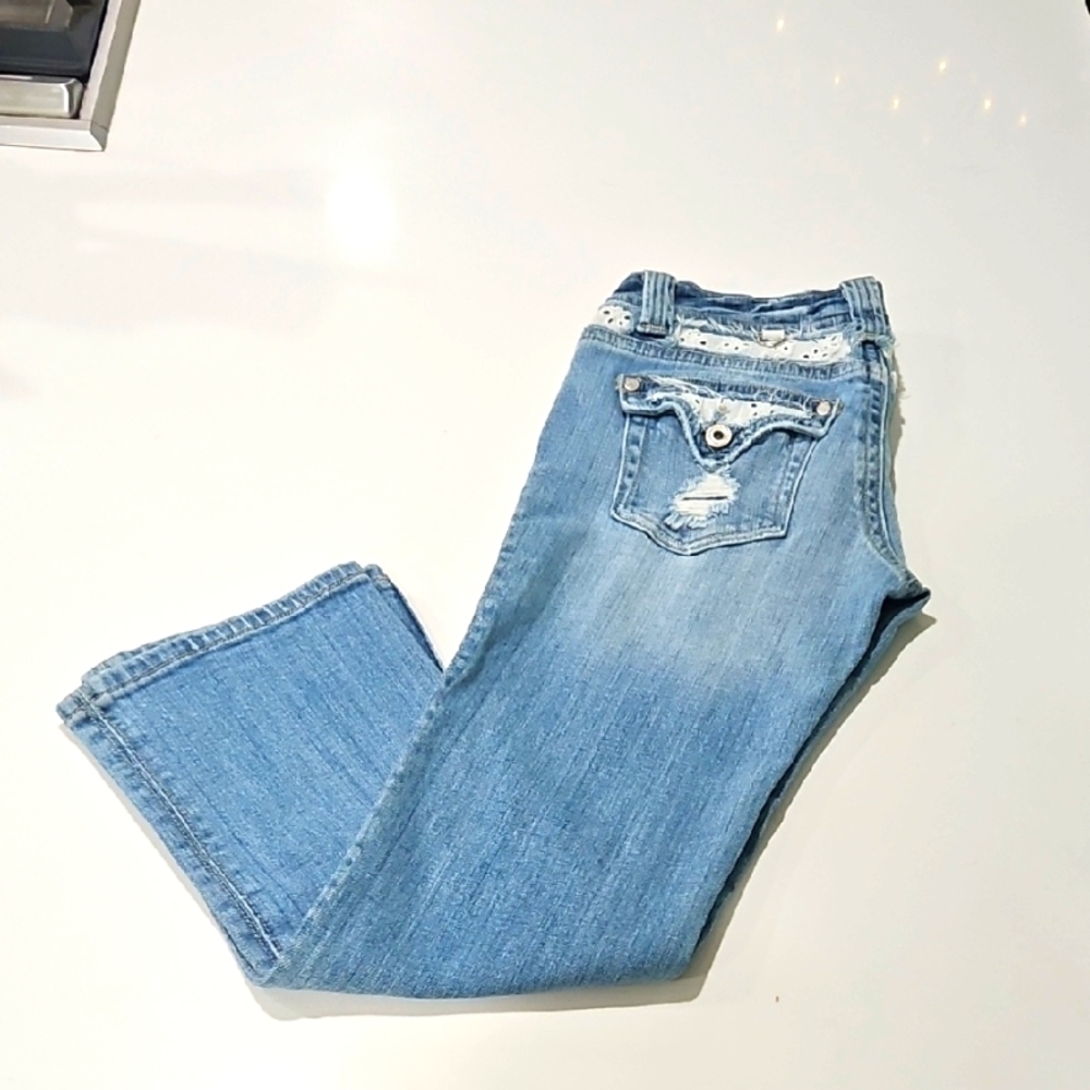 Miss Me Blue Straight Leg Jeans Classic Style. Reno Light Color. Sz 28